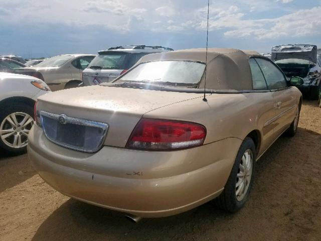 1C3EL55U01N598878 - 2001 CHRYSLER SEBRING LX GOLD photo 4