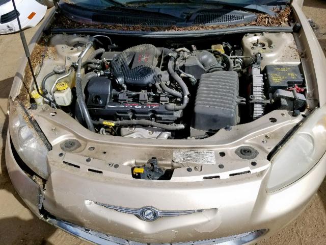 1C3EL55U01N598878 - 2001 CHRYSLER SEBRING LX GOLD photo 7