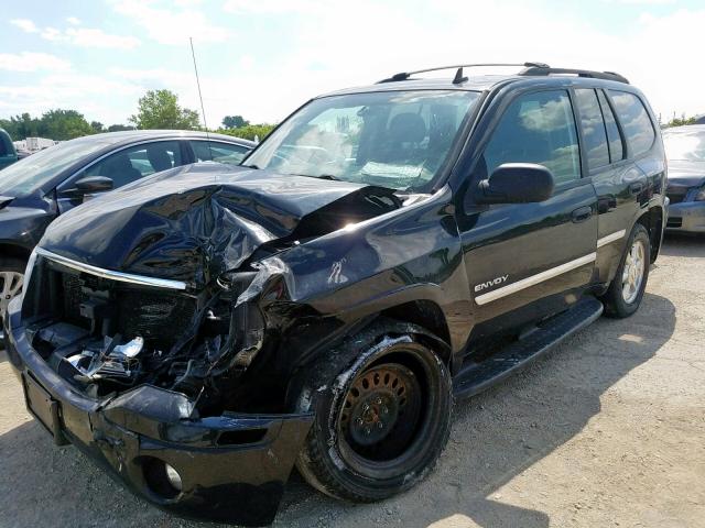 1GKDT13S562197096 - 2006 GMC ENVOY BLACK photo 2