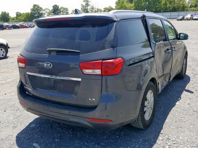 KNDMB5C16H6252812 - 2017 KIA SEDONA LX GRAY photo 4