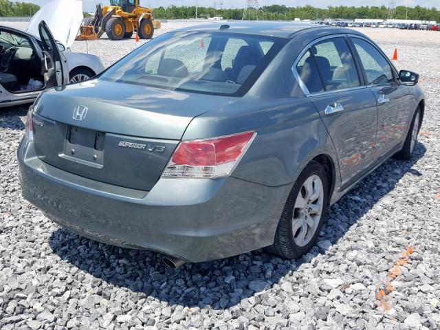 1HGCP368X8A054937 - 2008 HONDA ACCORD EXL GREEN photo 4