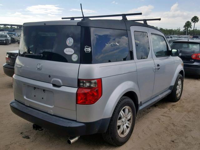 5J6YH18797L014078 - 2007 HONDA ELEMENT EX SILVER photo 4