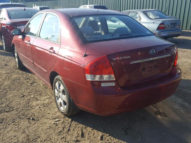 KNAFE122275429537 - 2007 KIA SPECTRA EX RED photo 3