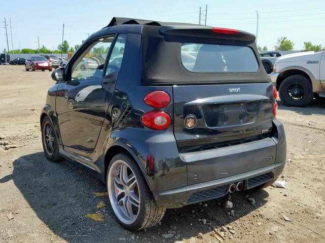 WMEEK31X49K258375 - 2009 SMART FORTWO PAS BLACK photo 3