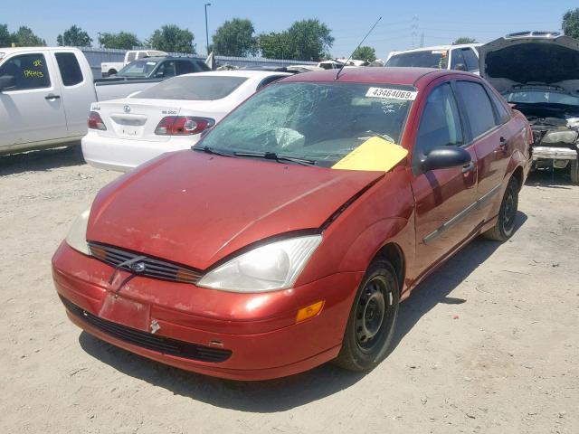 1FAFP33P91W108637 - 2001 FORD FOCUS LX RED photo 2
