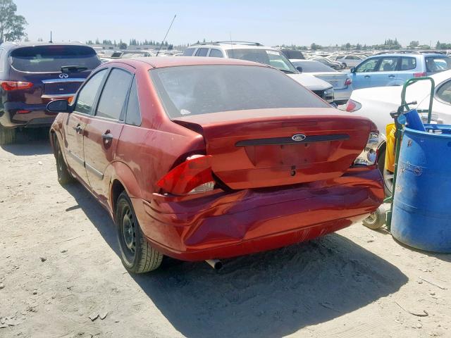 1FAFP33P91W108637 - 2001 FORD FOCUS LX RED photo 3