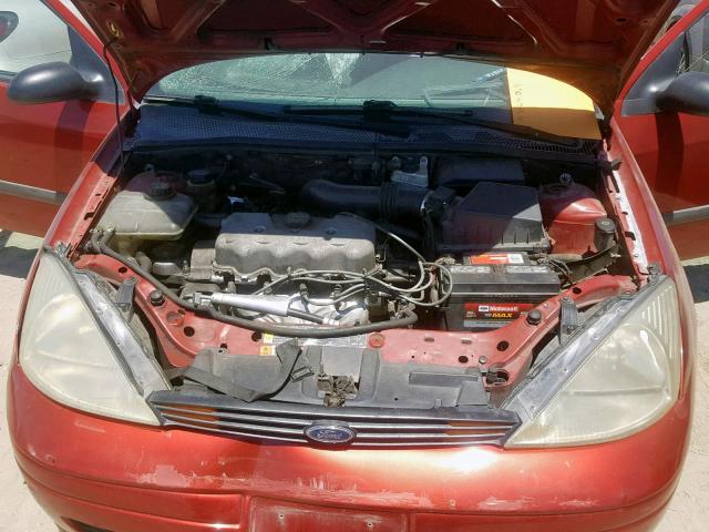 1FAFP33P91W108637 - 2001 FORD FOCUS LX RED photo 7
