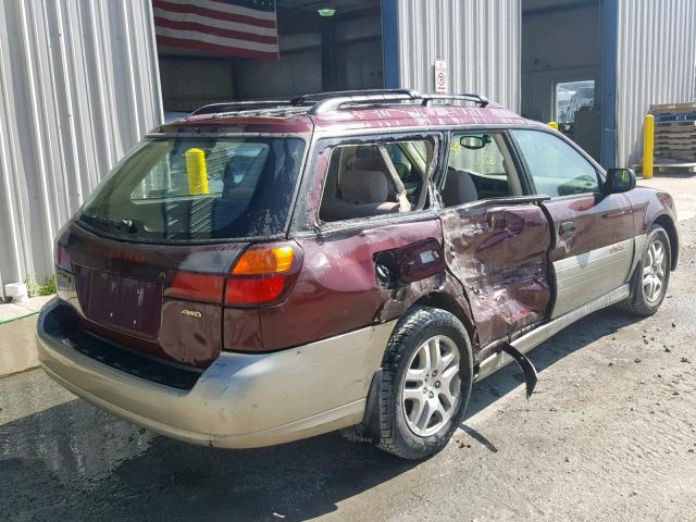 4S3BH665317645743 - 2001 SUBARU LEGACY OUT MAROON photo 4