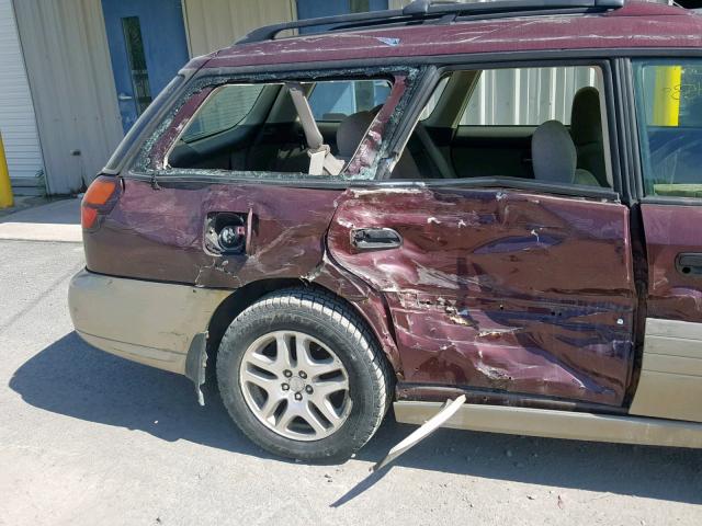 4S3BH665317645743 - 2001 SUBARU LEGACY OUT MAROON photo 9