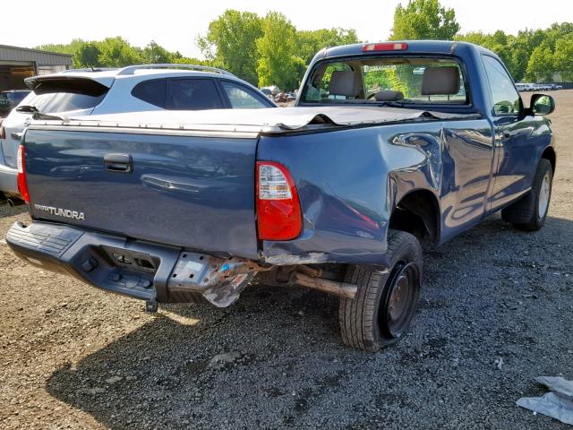 5TBJU32165S451852 - 2005 TOYOTA TUNDRA BLUE photo 4