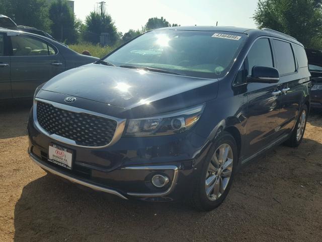 KNDME5C1XJ6374277 - 2018 KIA SEDONA SXL BLUE photo 2