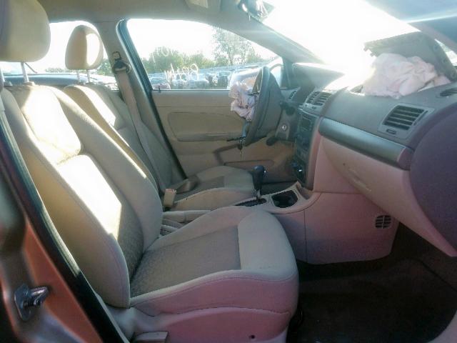 1G1AK52F057558211 - 2005 CHEVROLET COBALT BEIGE photo 5