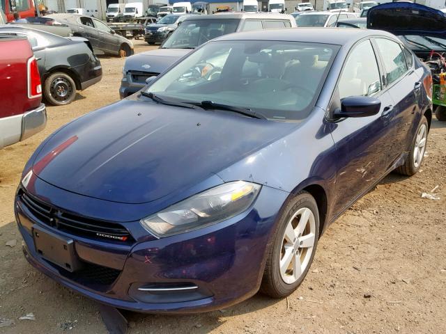 1C3CDFBB4FD344262 - 2015 DODGE DART SXT BLUE photo 2