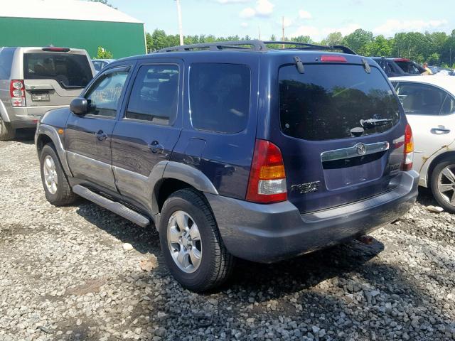 4F2CU08122KM03824 - 2002 MAZDA TRIBUTE LX BLUE photo 3