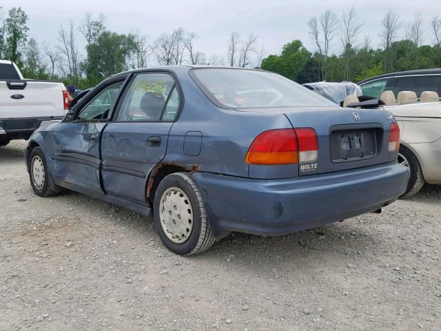 2HGEJ6620VH506916 - 1997 HONDA CIVIC DX BLUE photo 3