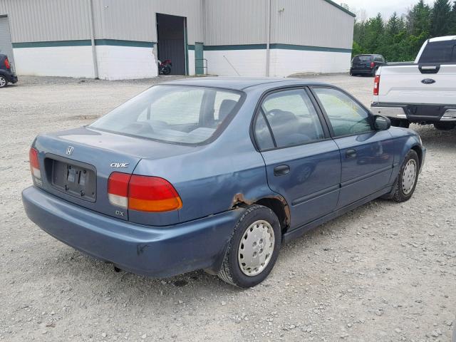 2HGEJ6620VH506916 - 1997 HONDA CIVIC DX BLUE photo 4