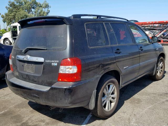 JTEDW21A370017125 - 2007 TOYOTA HIGHLANDER BLACK photo 4