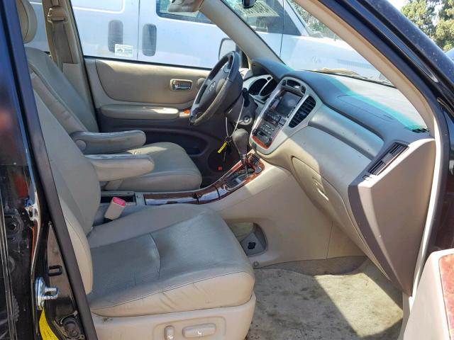 JTEDW21A370017125 - 2007 TOYOTA HIGHLANDER BLACK photo 5