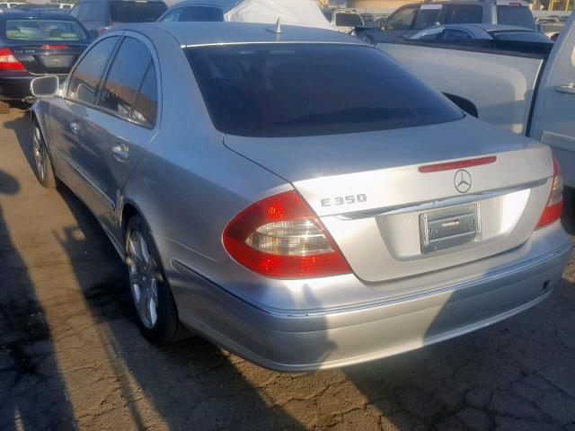 WDBUF56X97B075018 - 2007 MERCEDES-BENZ E 350 SILVER photo 3