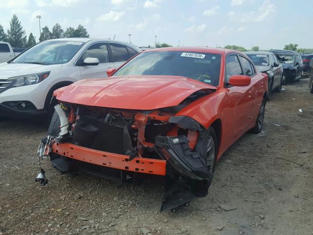 2C3CDXHGXGH358647 - 2016 DODGE CHARGER SX ORANGE photo 2