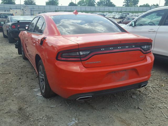 2C3CDXHGXGH358647 - 2016 DODGE CHARGER SX ORANGE photo 3