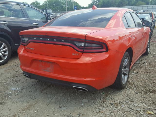 2C3CDXHGXGH358647 - 2016 DODGE CHARGER SX ORANGE photo 4