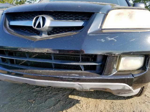 2HNYD18616H512175 - 2006 ACURA MDX TOURIN BLACK photo 9