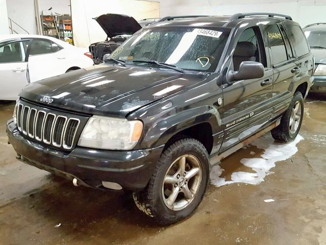 1J8GW68J62C297153 - 2002 JEEP GRAND CHER BLACK photo 2