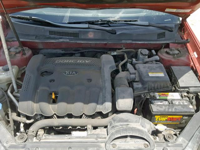 KNAGE123385235842 - 2008 KIA OPTIMA RED photo 7