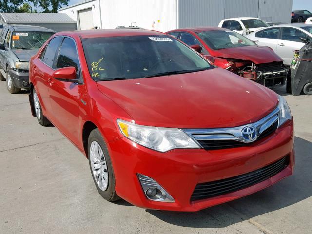 4T1BD1FK6EU108310 - 2014 TOYOTA CAMRY HYBR RED photo 1