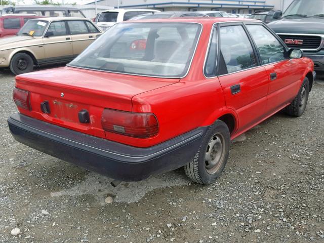 1Y1SK5464LZ159808 - 1990 GEO PRIZM BASE RED photo 4