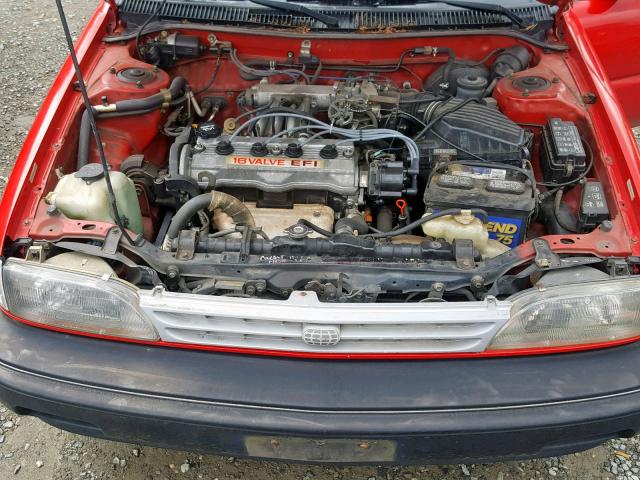 1Y1SK5464LZ159808 - 1990 GEO PRIZM BASE წითელი ფოტო 7