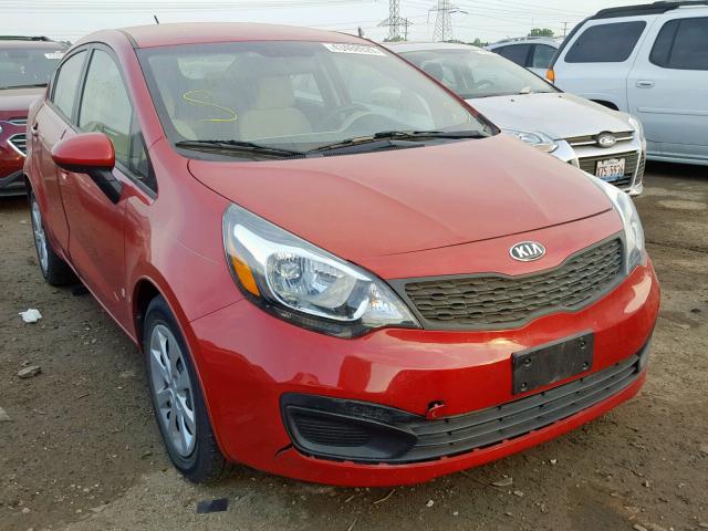 KNADM4A38D6242010 - 2013 KIA RIO LX RED photo 1