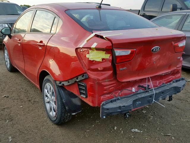 KNADM4A38D6242010 - 2013 KIA RIO LX RED photo 3