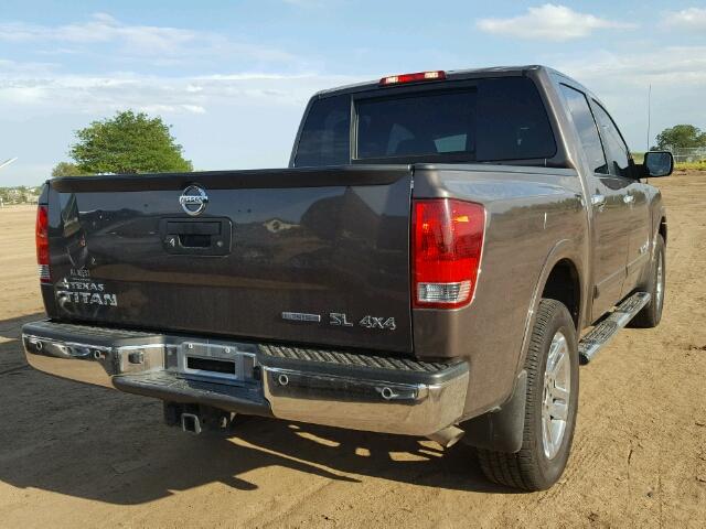 1N6BA0EC3DN310321 - 2013 NISSAN TITAN S BROWN photo 4