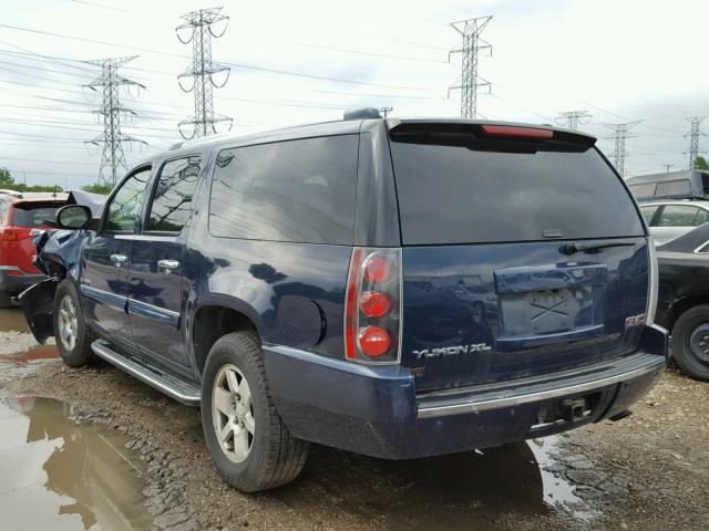 1GKFK66867J187032 - 2007 GMC YUKON XL D BLUE photo 3