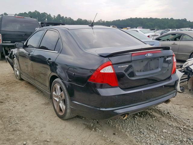 3FAHP0KC9BR290284 - 2011 FORD FUSION SPO BLACK photo 3