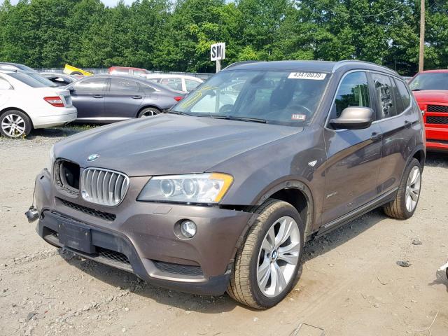 5UXWX7C50BL732621 - 2011 BMW X3 XDRIVE3 BROWN photo 2