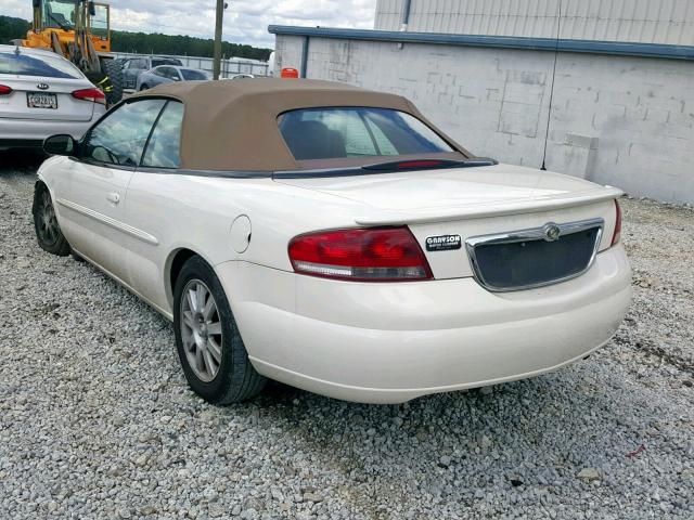 1C3EL75R05N614090 - 2005 CHRYSLER SEBRING GT WHITE photo 3