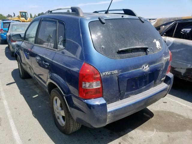 KM8JM72B75U076651 - 2005 HYUNDAI TUCSON GL BLUE photo 3