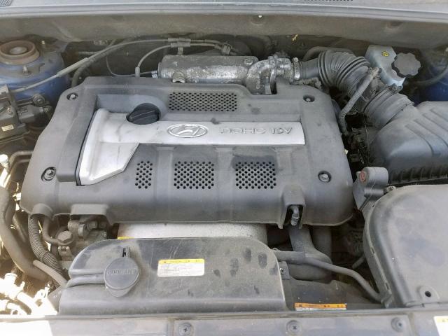 KM8JM72B75U076651 - 2005 HYUNDAI TUCSON GL BLUE photo 7