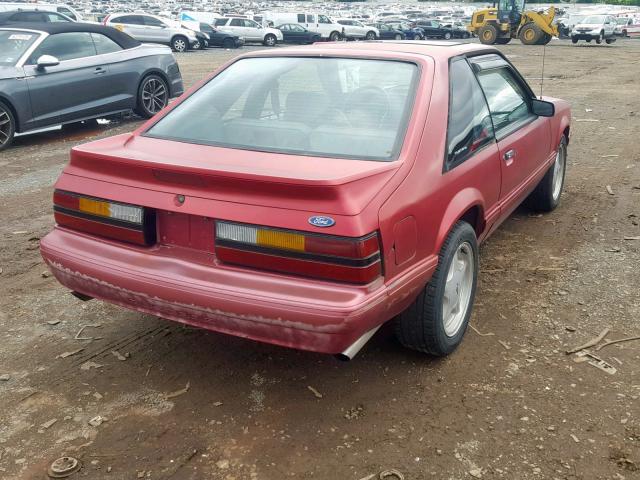 1FACP41E8PF110107 - 1993 FORD MUSTANG LX RED photo 4