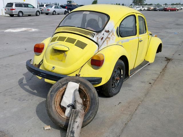 1332413820 - 1973 VOLKSWAGEN BEETLE YELLOW photo 4