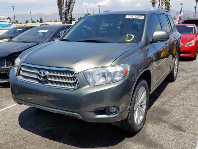 JTEEW44A992027712 - 2009 TOYOTA HIGHLANDER GREEN photo 2