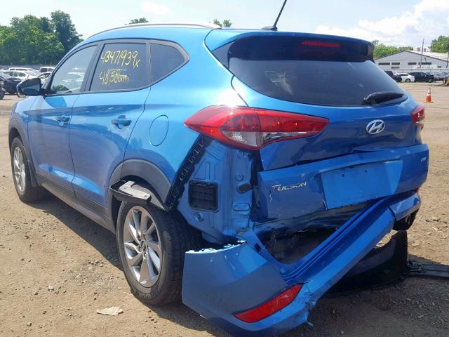 KM8J3CA40GU215536 - 2016 HYUNDAI TUCSON LIM BLUE photo 3