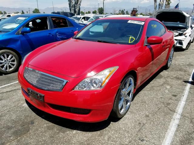 JNKCV64E78M119917 - 2008 INFINITI G37 BASE RED photo 2