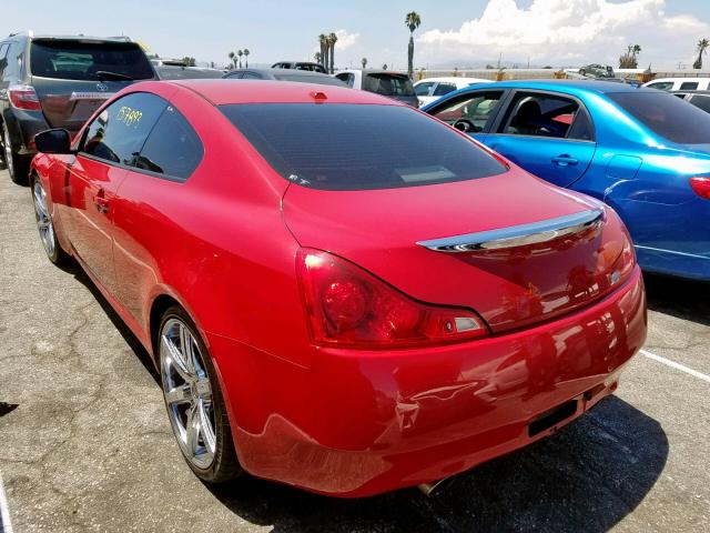 JNKCV64E78M119917 - 2008 INFINITI G37 BASE RED photo 3