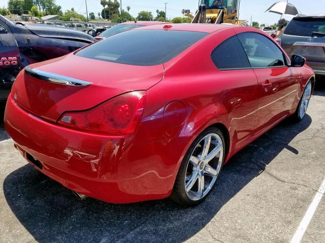 JNKCV64E78M119917 - 2008 INFINITI G37 BASE RED photo 4