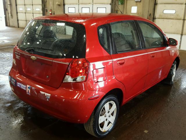 KL1TD66646B598193 - 2006 CHEVROLET AVEO BASE Qırmızı foto 4