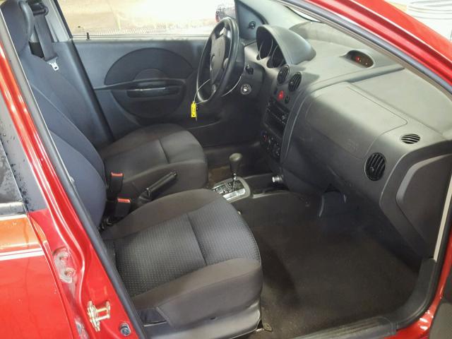 KL1TD66646B598193 - 2006 CHEVROLET AVEO BASE Qırmızı foto 5